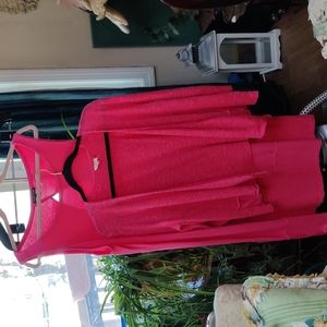 Eileen Fisher 2pc Dress and Jacket Salmon Coral Pink XL
